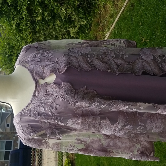 ALEX EVENINGS Embroidered Lace Mock Jacket Cocktail Dress, size 8 - Picture 9 of 15